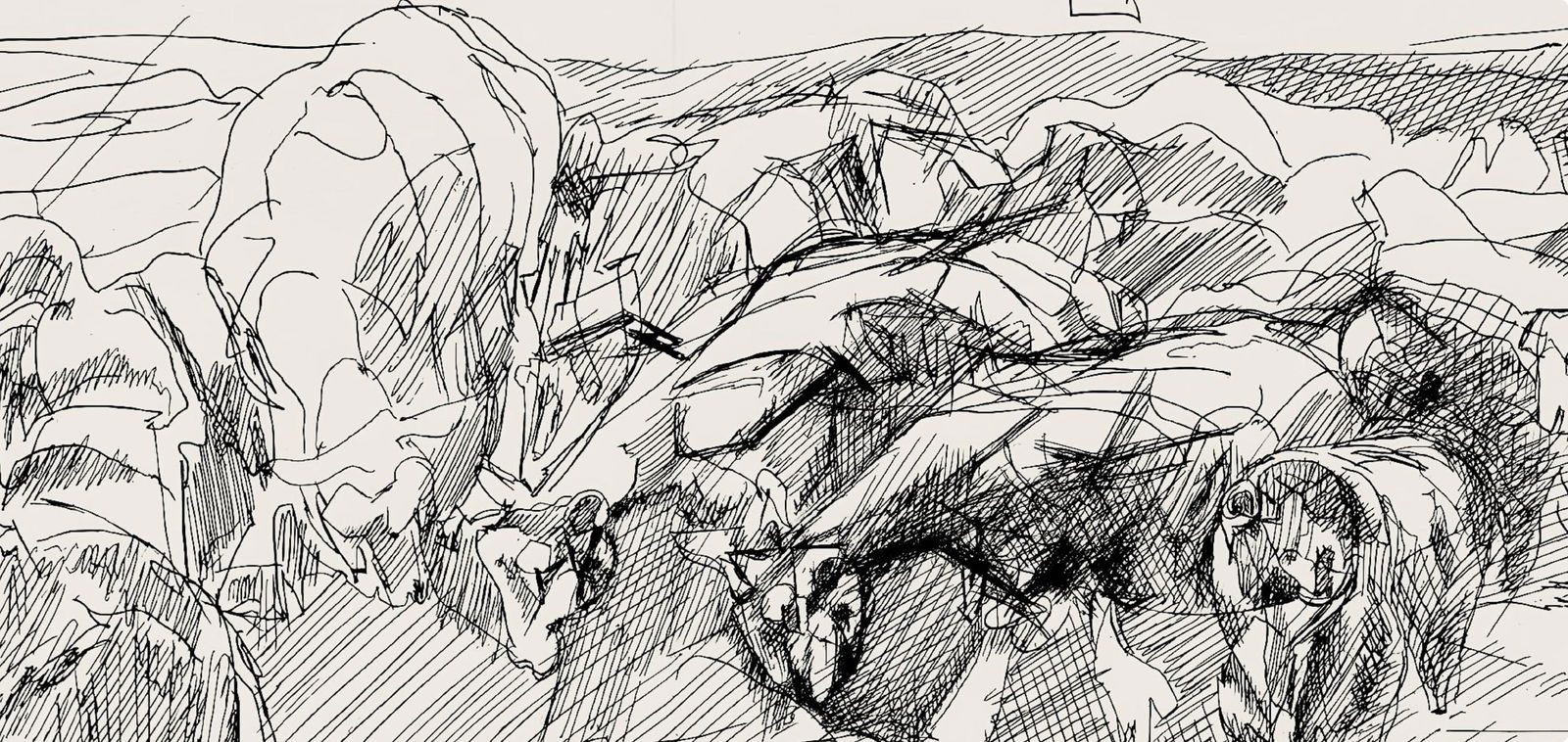 Etching - Jacques Villon - Composition (Ginestet/ Pouillon 42-64) - Hsiode - Les Travaux et les - 2