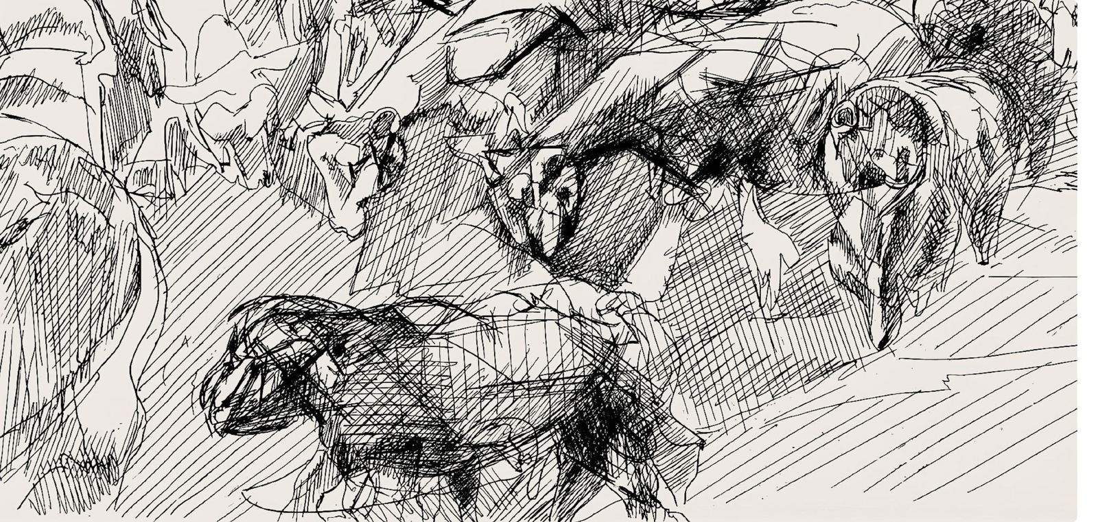 Etching - Jacques Villon - Composition (Ginestet/ Pouillon 42-64) - Hsiode - Les Travaux et les - 3