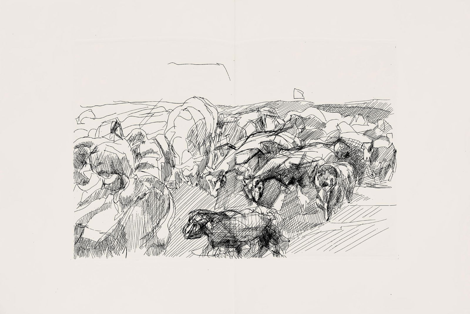 Etching - Jacques Villon - Composition (Ginestet/ Pouillon 42-64) - Hsiode - Les Travaux et les - 5