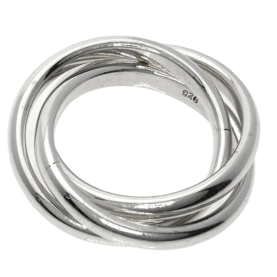 Silver TIFFANY&Co. Trinity 3 stations Ring - 4