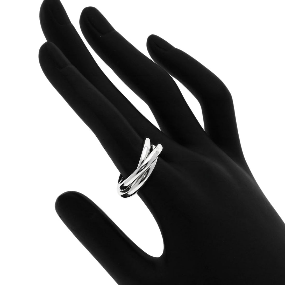 Silver TIFFANY&Co. Trinity 3 stations Ring - 6