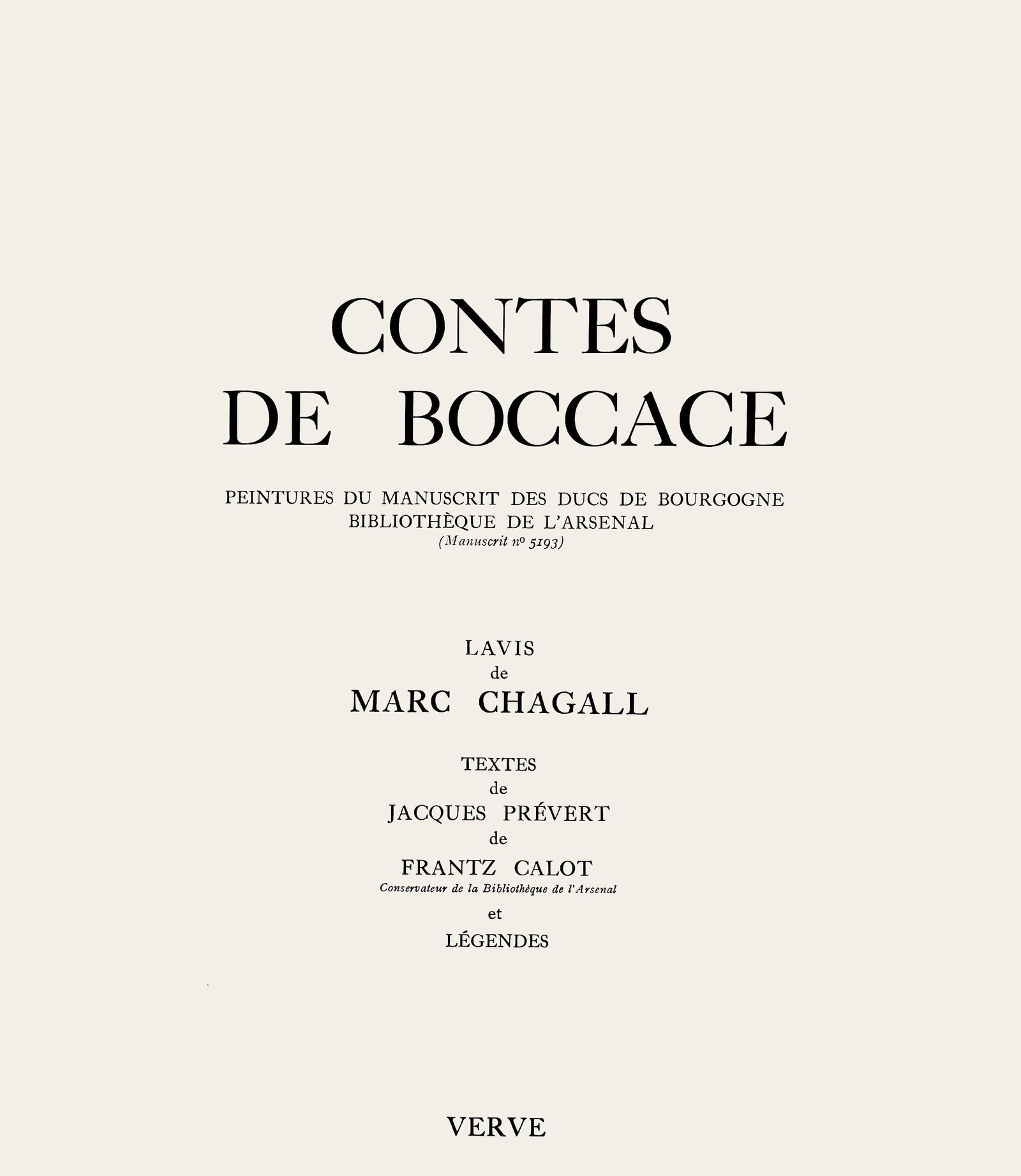 Lithograph - Marc Chagall - Composition - Contes de Boccace - Verve: Revue Artistique et Littraire - 8