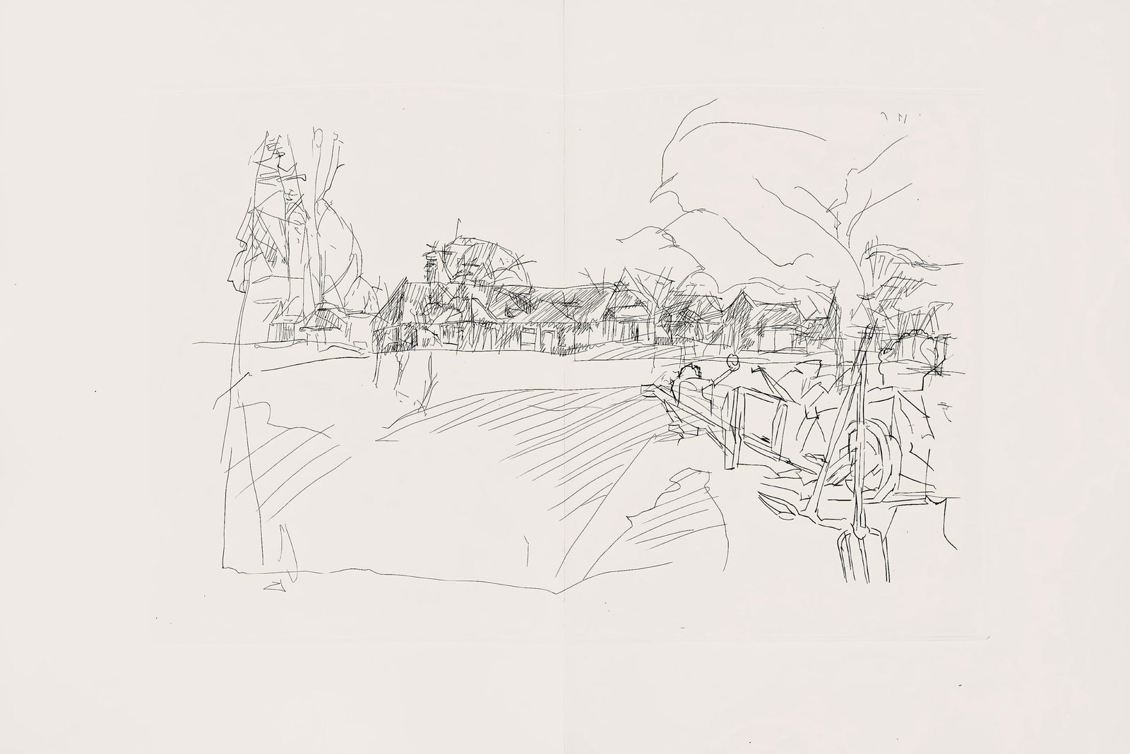 Etching - Jacques Villon - Composition (Ginestet/ Pouillon 42-64) - Hsiode - Les Travaux et les - 5