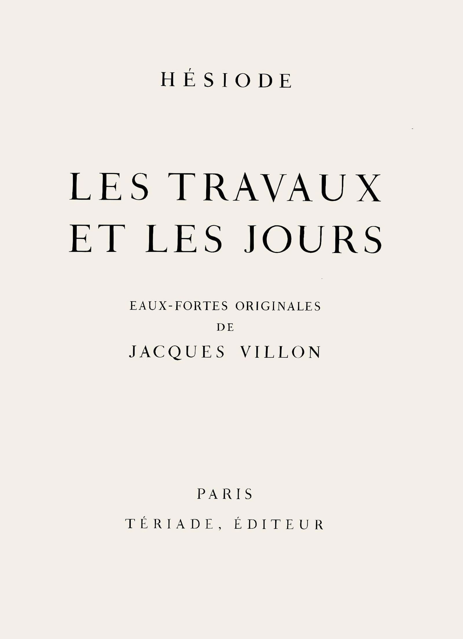 Etching - Jacques Villon - Composition (Ginestet/ Pouillon 42-64) - Hsiode - Les Travaux et les - 6