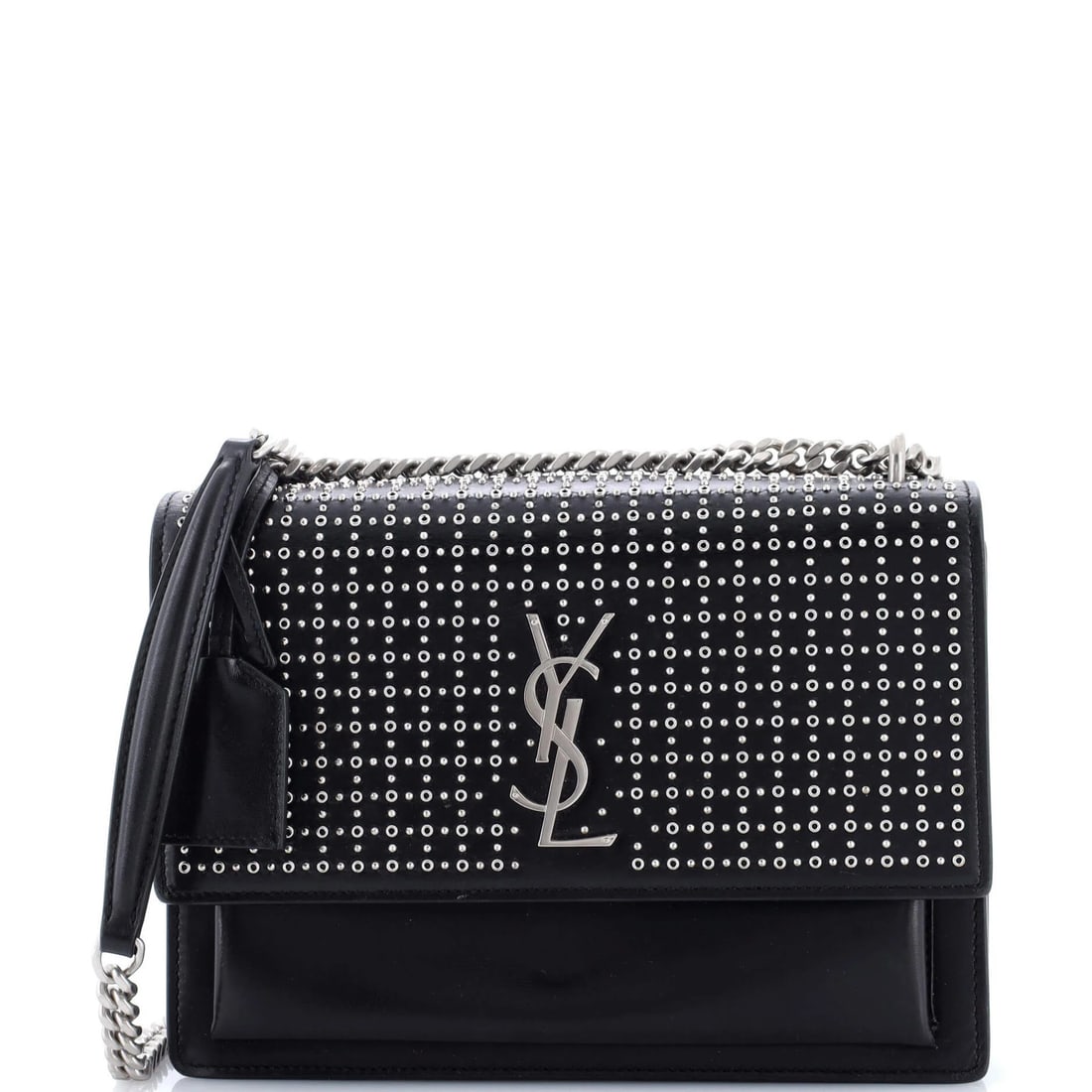 Medium Saint Laurent Sunset Crossbody Bag Studded Leather (1 of 7)