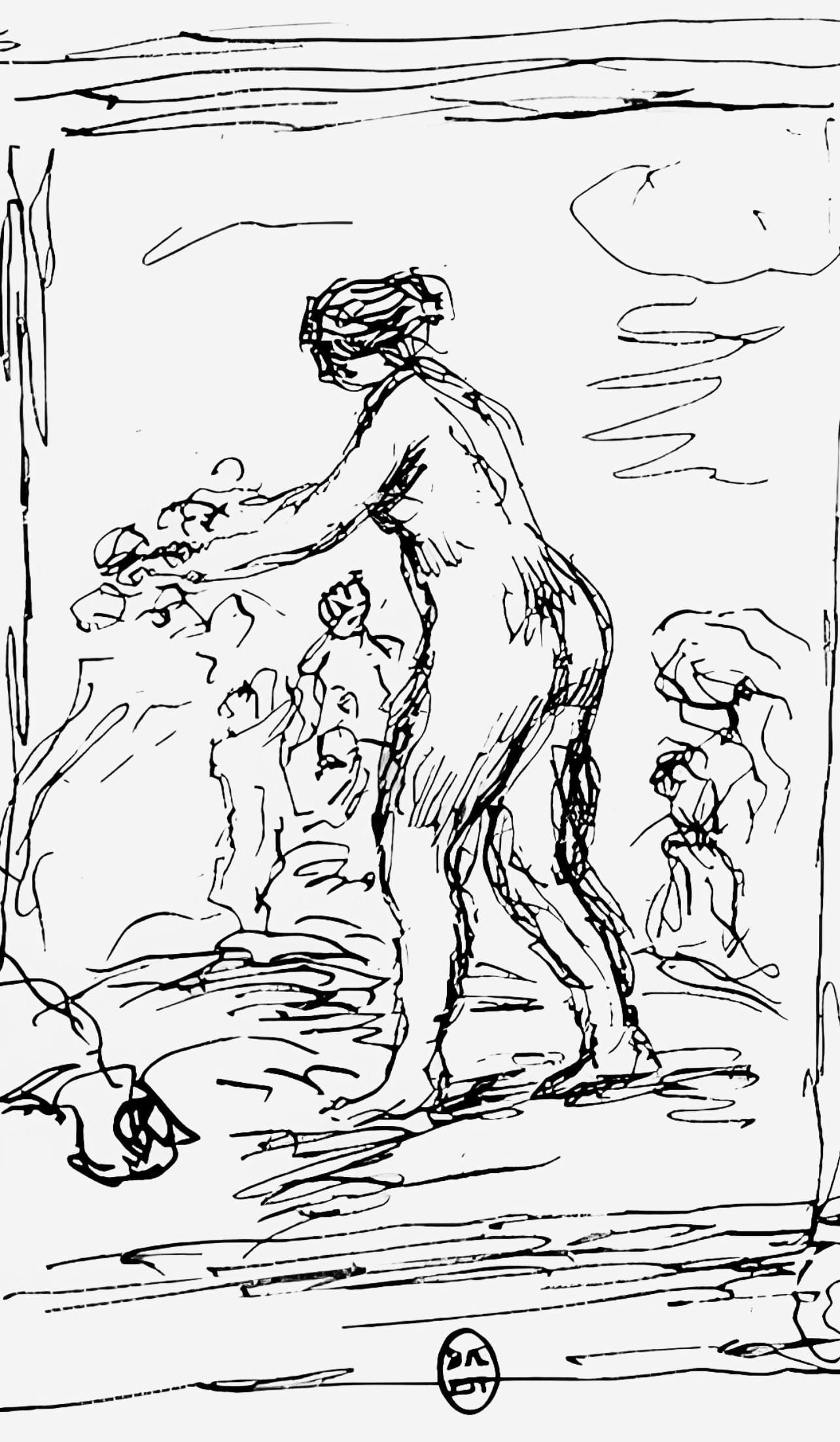 Lithograph - Pierre-Auguste Renoir - Femme au cep de vigne - Les Lithographies de Renoir - 2