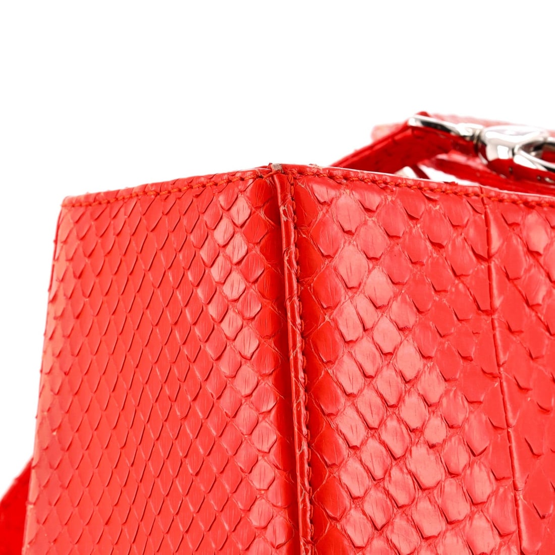 Large Christian Dior Lady Dior Bag Python - 6