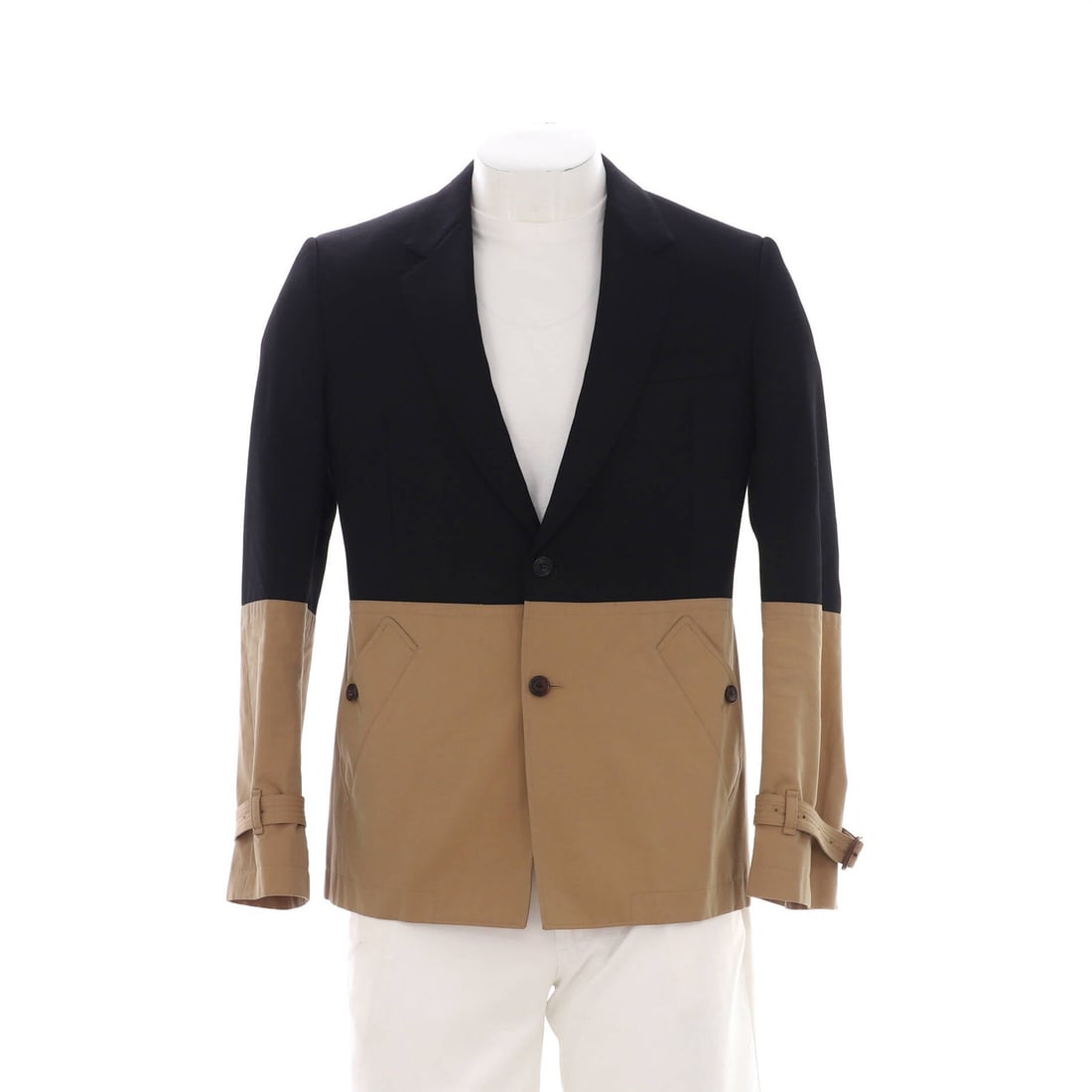 Blend Alexander McQueen Men's Colorblock Button Up Blazer Cotton and Wool: Blend Alexander McQueen Men's Colorblock Button Up Blazer Cotton and Wool This listing features Blend Alexander McQueen Men's Colorblock Button Up Blazer Cotton and Wool. Item specifics are provided b