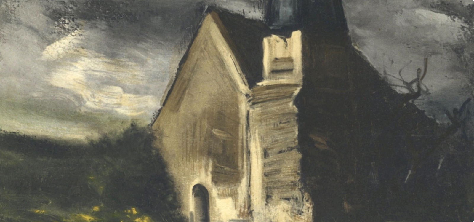Lithograph - Maurice de Vlaminck - L'glise de Saint Lubin - Vlaminck - Signed - 3