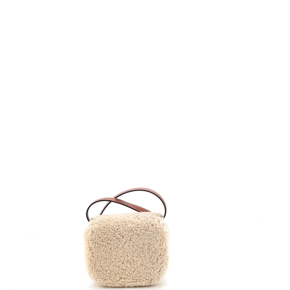 Mini Celine Triomphe Shoulder Bag Shearling - 3