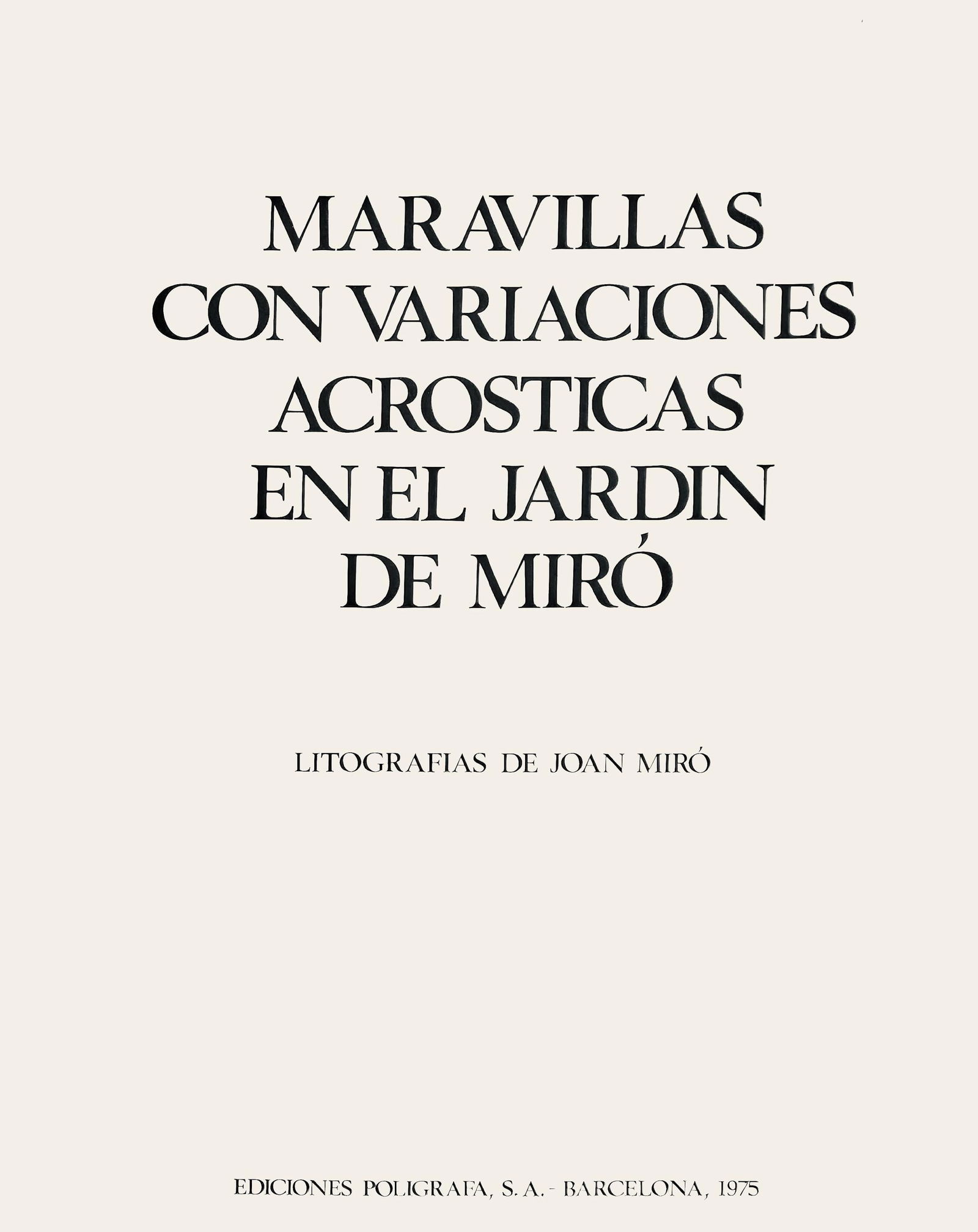 Lithograph - Joan Miro - Composition (Mourlot - 1051-1072) - Maravillas con Variaciones acrsticas - 5