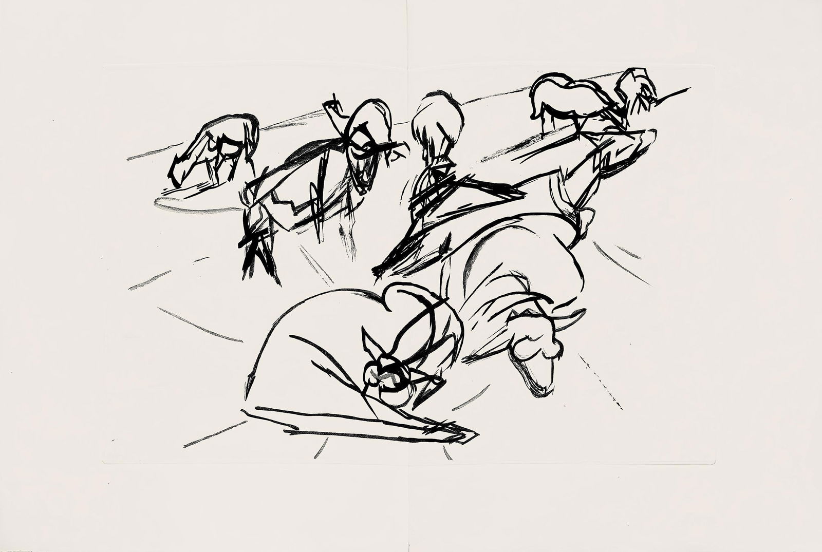 Etching - Jacques Villon - Composition (Ginestet/ Pouillon 42-64) - Hsiode - Les Travaux et les - 5