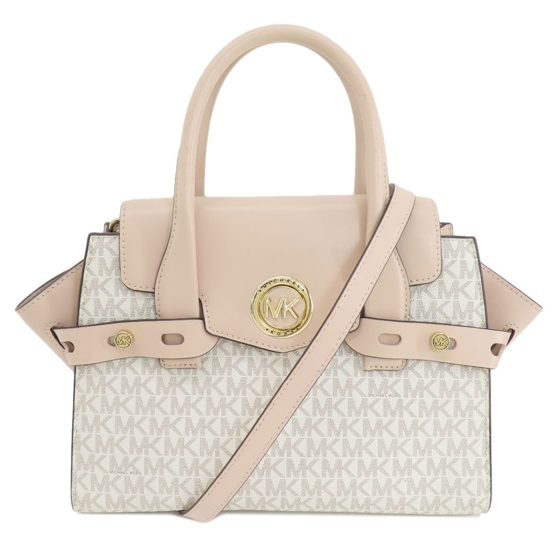 PVC Michael Kors Carmen 2WAY Handbag: PVC Michael Kors Carmen 2WAY Handbag This listing features PVC Michael Kors Carmen 2WAY Handbag. Item specifics are provided below. Item Specifics: Brand: Michael Kors Style: Handbag Exterior Material