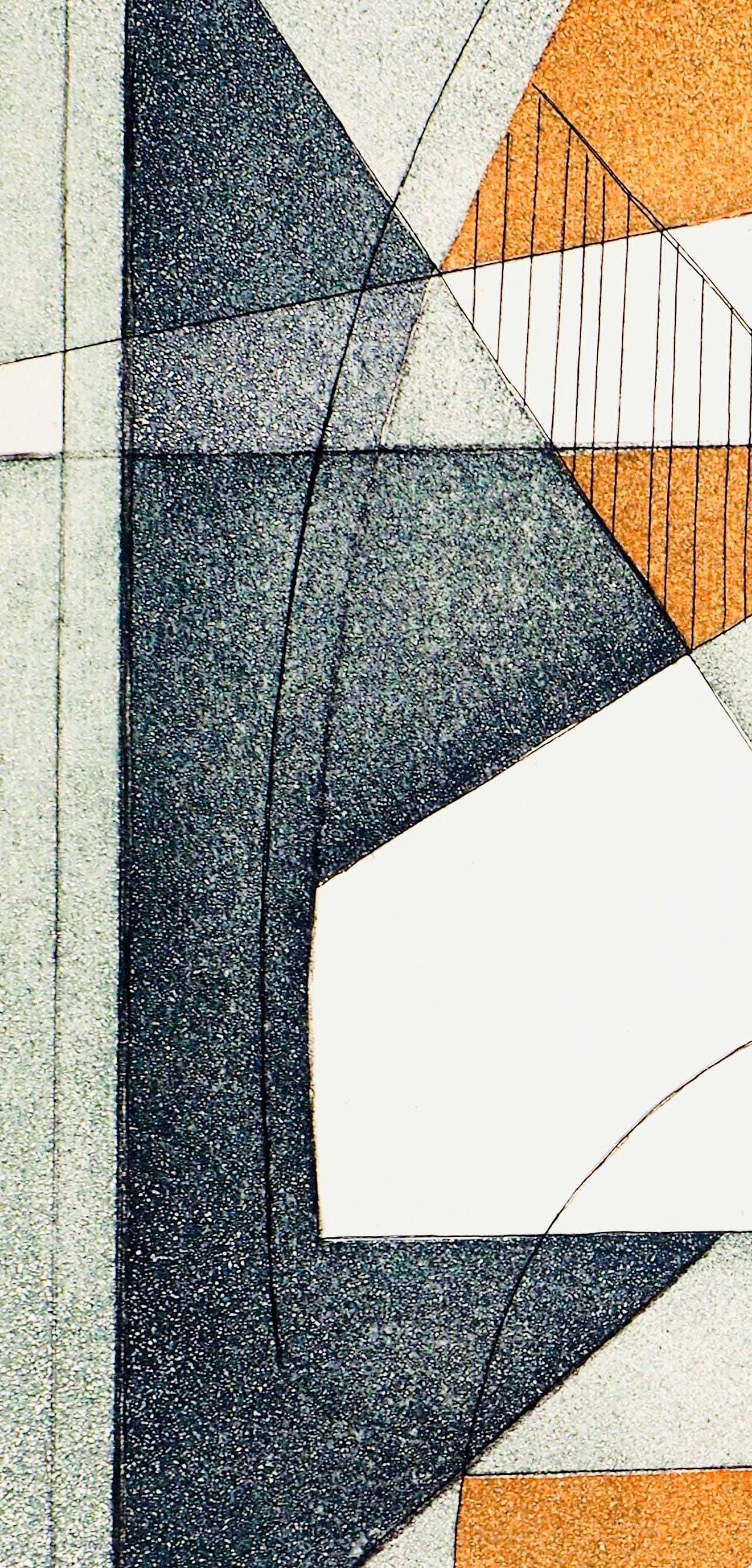 Etching - Alberto Magnelli - Projets de Pgase - Paroles peintes I - 2