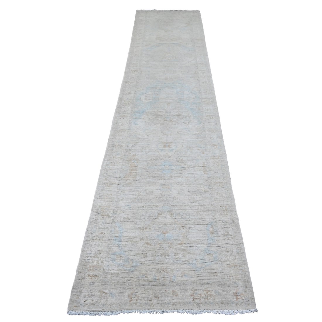 Rug 2'6"x11'7" Gray Oushak with Dragon Design Wool Hand Knotted Runner: Rug 2'6"x11'7" Gray Oushak with Dragon Design Wool Hand Knotted Runner This listing features Rug 2'6"x11'7" Gray Oushak with Dragon Design Wool Hand Knotted Runner. Item specifics are provided below.