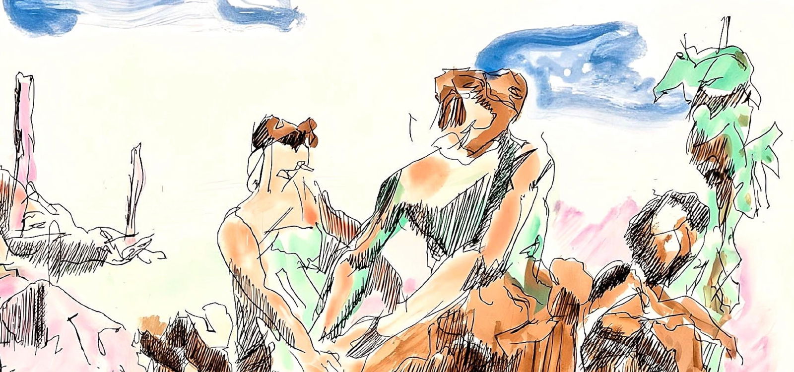 Etching - Jacques Villon - Composition (Ginestet/ Pouillon 42-64) - Hsiode - Les Travaux et les - 3