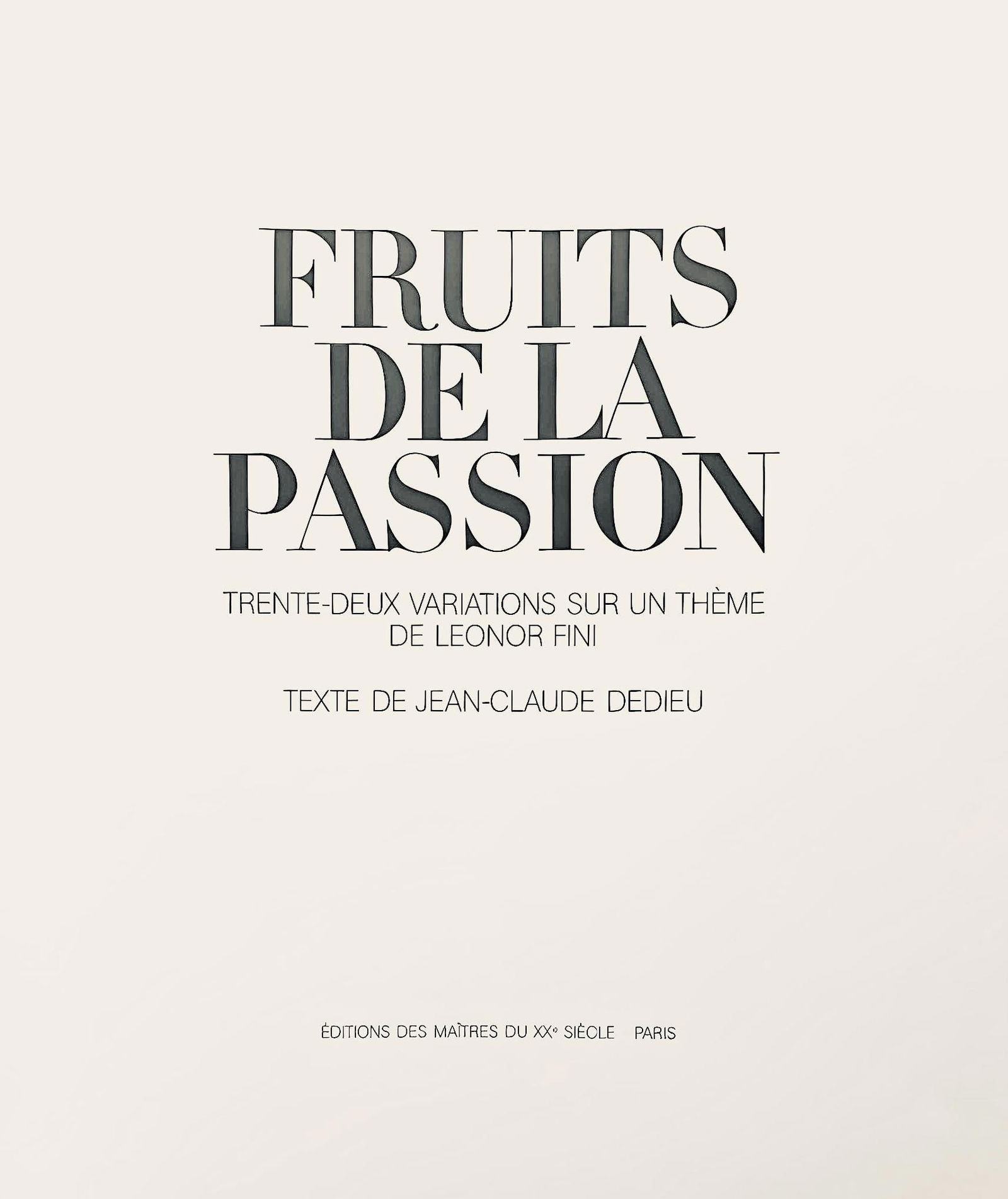 Hliogravure - Lonor Fini - Composition - Fruits de la Passion - XXe sicle - 6