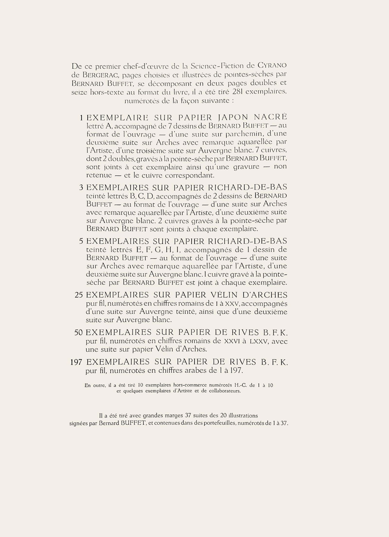 Etching - Bernard Buffet - Composition (Reinz 208-222) - Voyages Fantastiques - 8