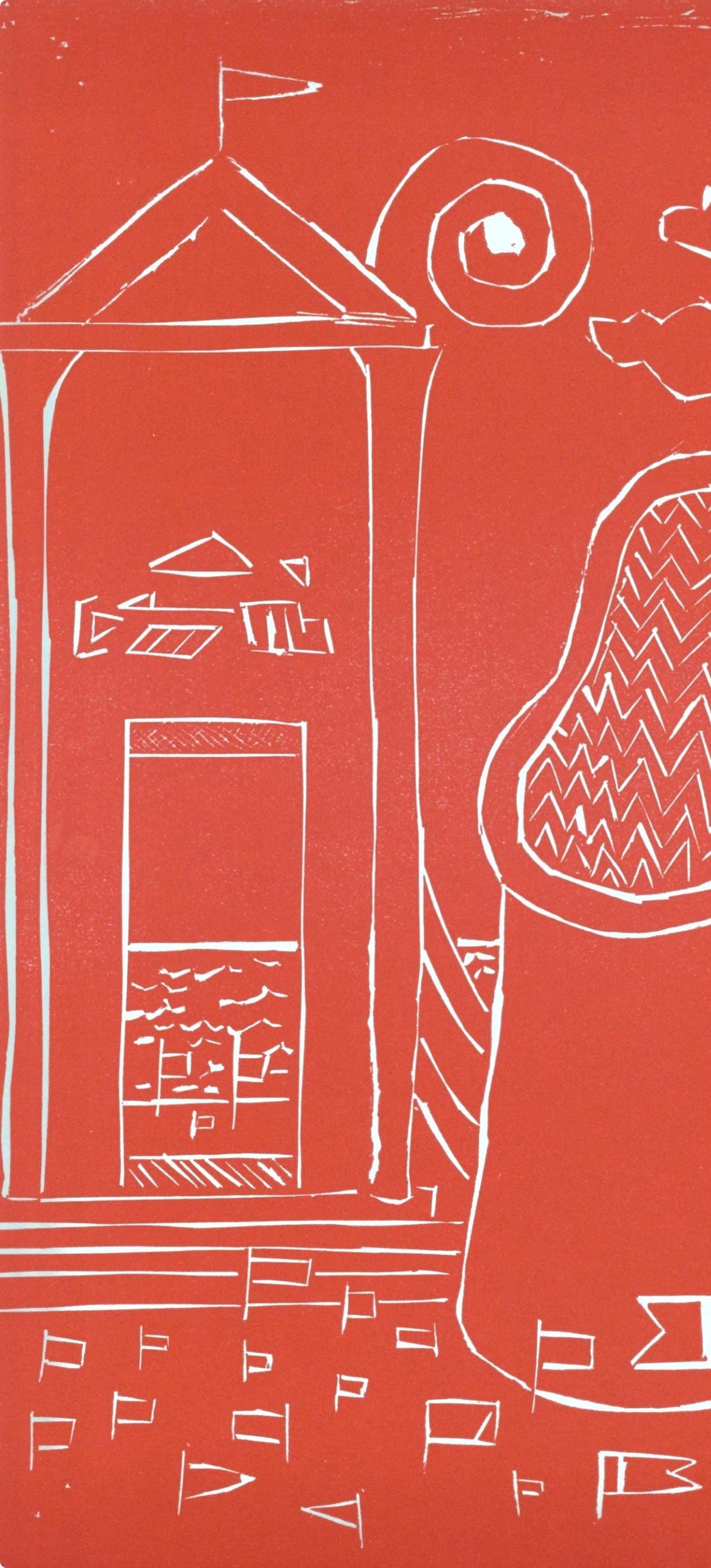 Linocut - Giorgio De Chirico - Cabina Misteriosa - Socit internationale d'art XXe sicle - 2