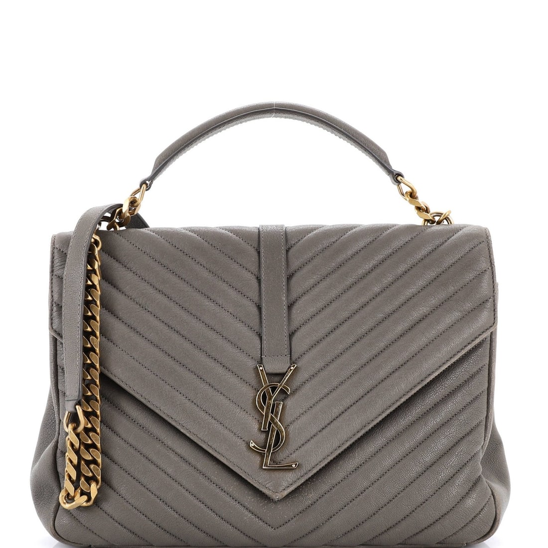 Large Saint Laurent Classic Monogram College Bag Matelasse Chevron Leather: Large Saint Laurent Classic Monogram College Bag Matelasse Chevron Leather This listing features Large Saint Laurent Classic Monogram College Bag Matelasse Chevron Leather. Item specifics are
