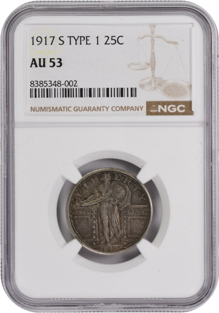 NGC 1917-S Standing Liberty Silver Quarter Type 1 AU53 (1 of 1)