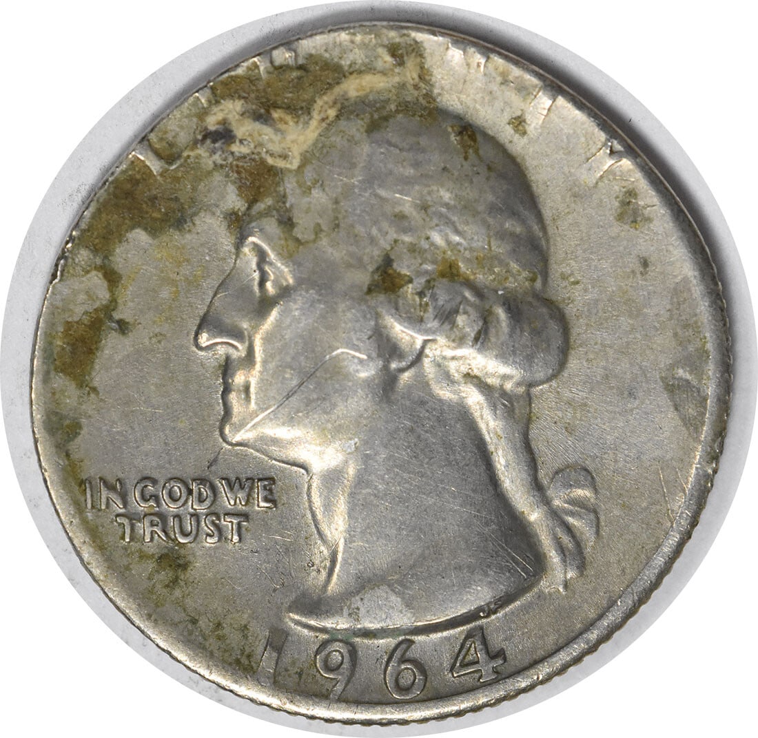 Uncertified 1964 Washington Silver Quarter Struck on Nickel Planchet EF (1 of 2)