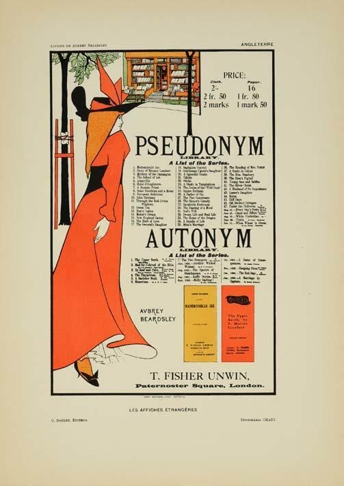 1897 Original Vintage Poster Pseudo By Beardsley For Affiches Etrangeres (1 of 1)