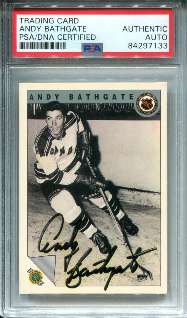 (PSA) Andy Bathgate Autographed 1992 Ultimate Card Company Card (1 of 1)