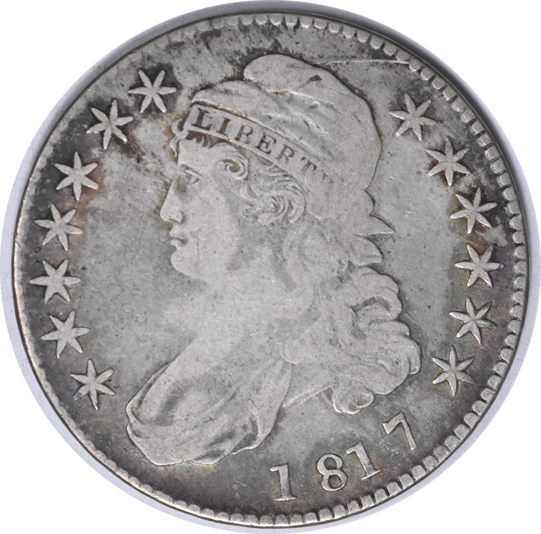 Uncertified 1817 Bust Silver Half Dollar O-106 VF (1 of 2)