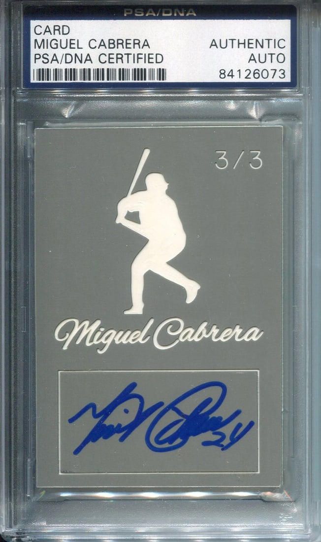(PSA) Miguel Cabrera Autographed Limited Edition Card (1 of 1)