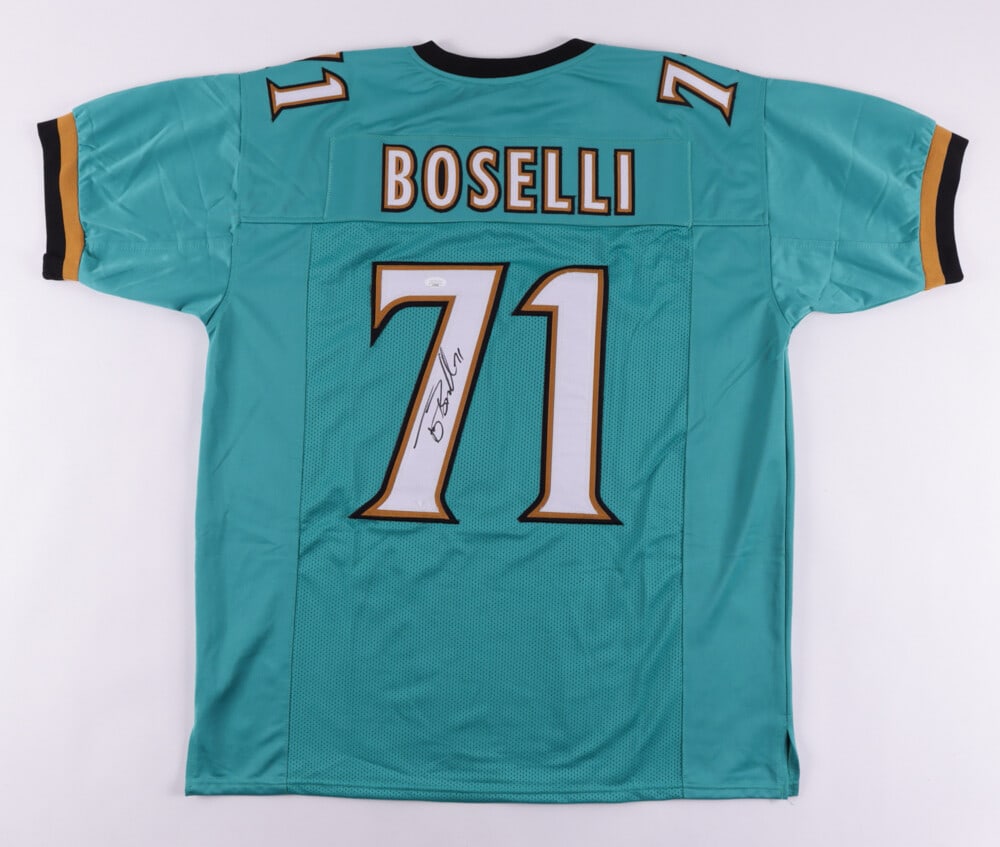 162038 Tony Boselli Signed/ Autographed Jaguars Custom Football Jersey JSA (1 of 4)