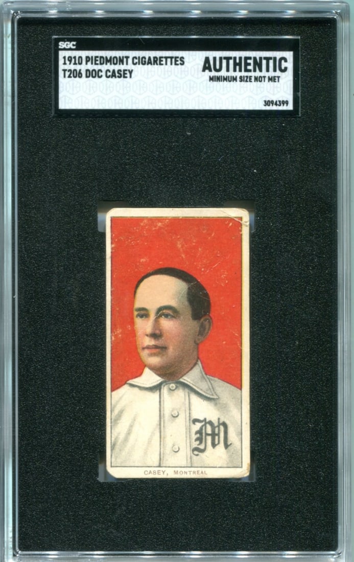 Authentic 1910 Piedmont Cigarettes T206 Doc Casey SGC (1 of 2)
