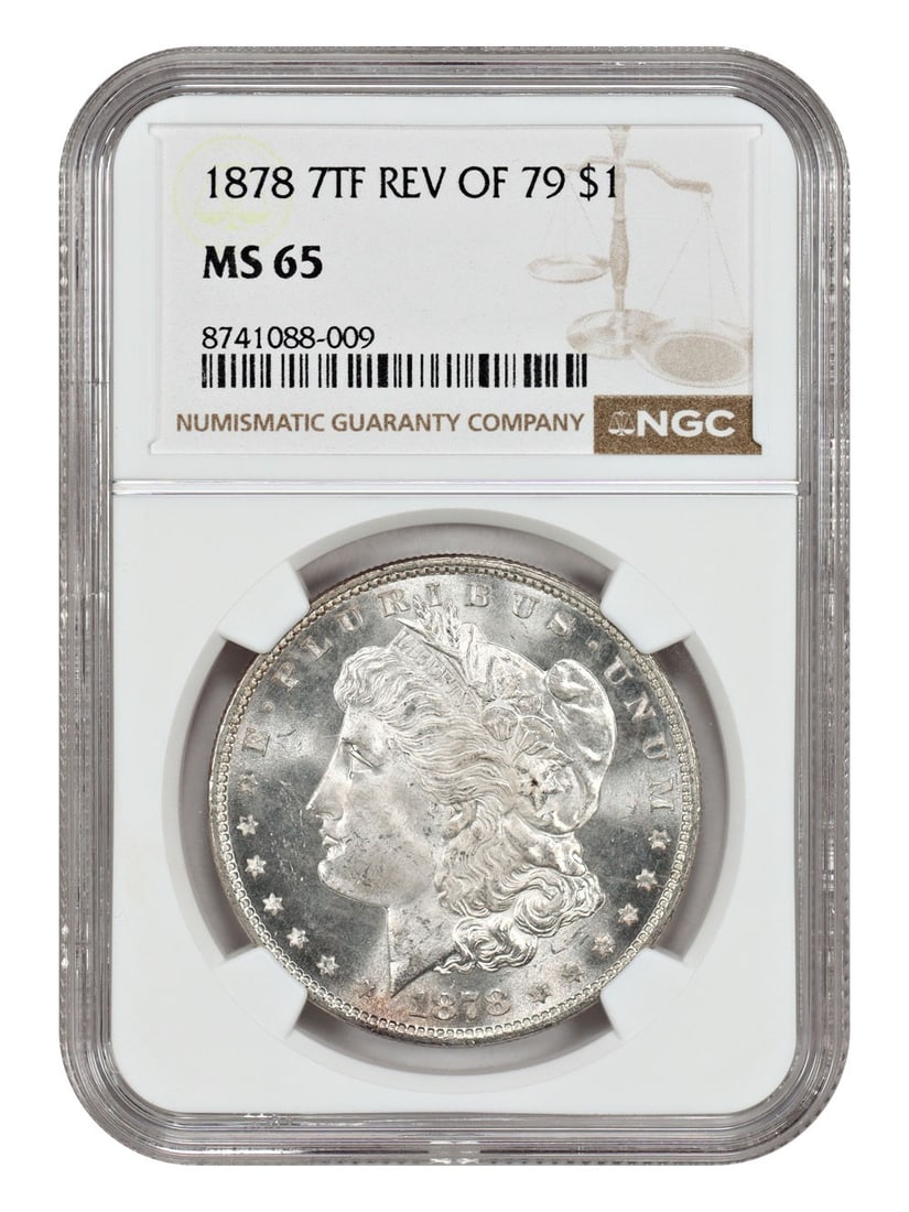Morgan Dollar - 1878 7TF $1 NGC MS65 (Reverse of 1879) (1 of 4)
