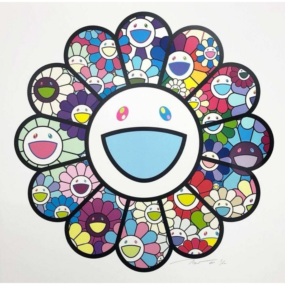 autographed Takashi Murakami Flowers in Pastel Colors Silkscreen Edition ED100 (1 of 2)
