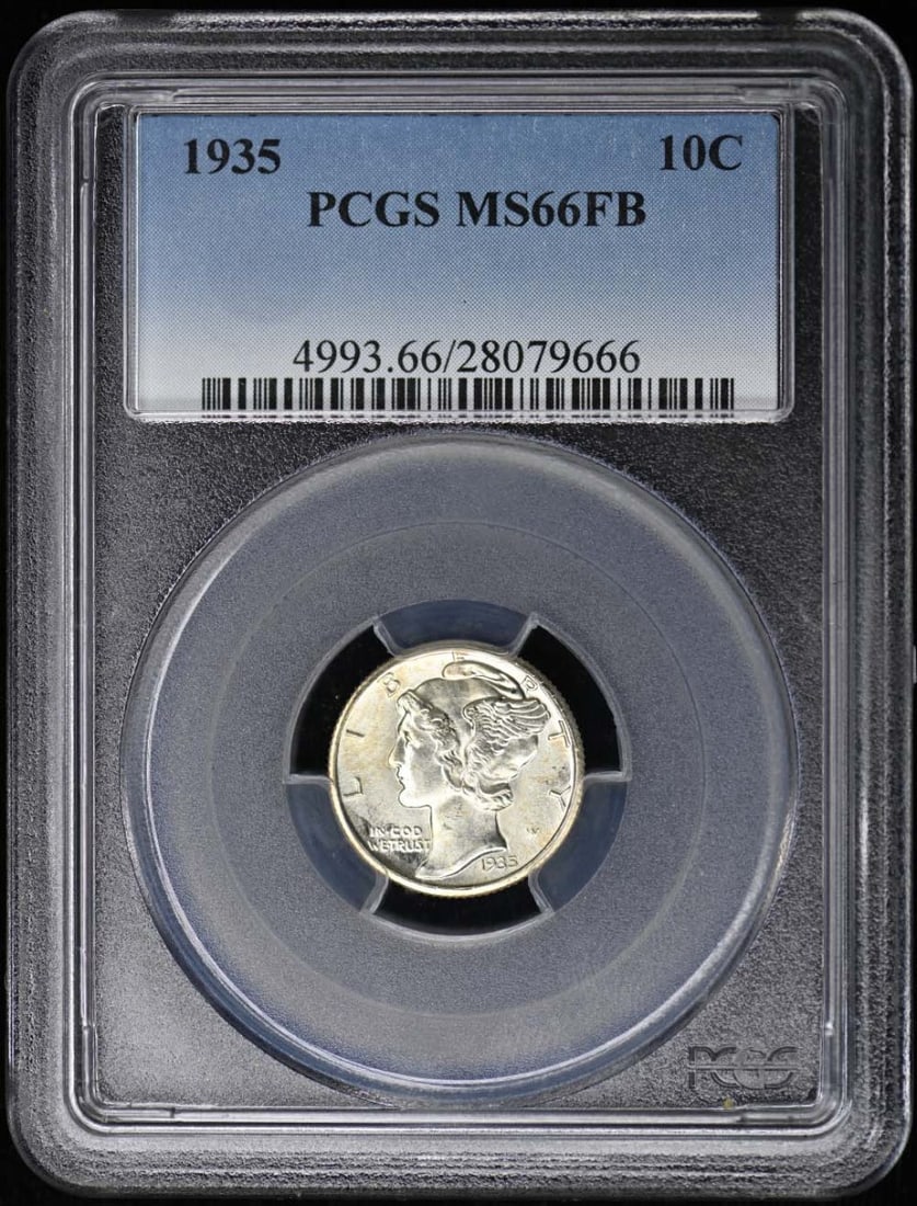 MS66FB 1935 10C Mercury Dime PCGS (1 of 1)