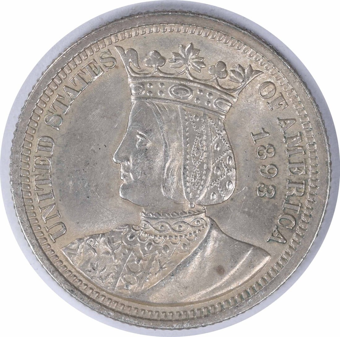 Uncertified 1893 Isabella Commemorative Silver Quarter Choice BU (1 of 2)