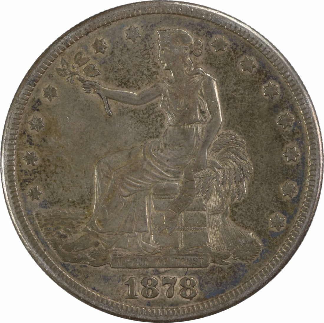 Uncertified 1878-S Trade Silver Dollar EF (1 of 2)