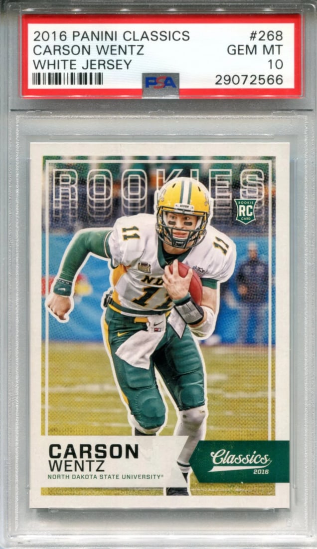 (PSA) Carson Wentz 2016 Panini Classics Rookie Card (1 of 2)