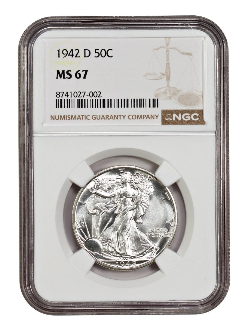 Walking Liberty Half Dollar - 1942-D 50C NGC MS67 (1 of 4)