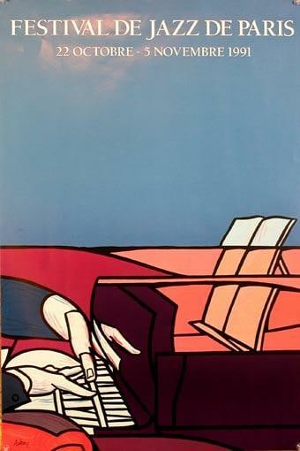 Linen Festival Jazz By Adami 1991 Original Poster On (1 of 1)