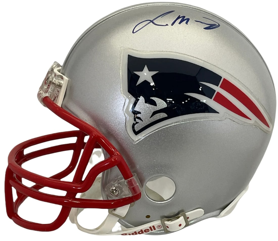 Helmet Laurence Maroney Autographed New England Patriots Mini (1 of 1)