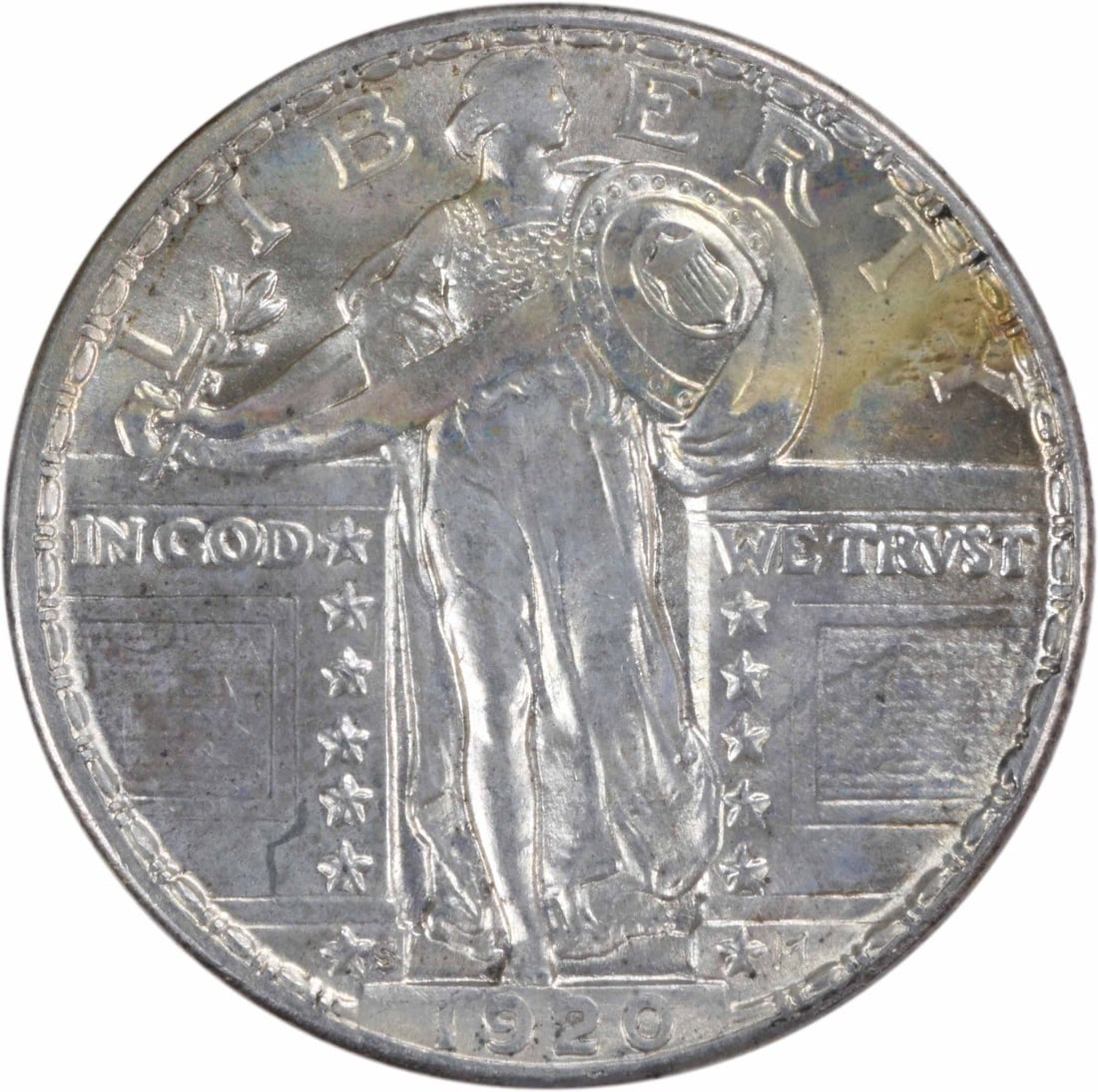 Uncertified 1920-S Standing Liberty Silver Quarter Choice BU (1 of 2)