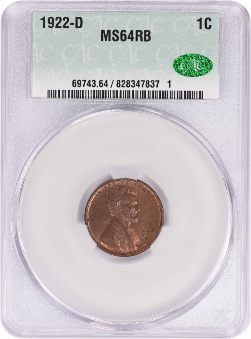 CACG 1922-D Lincoln Cent MS64RB (1 of 3)