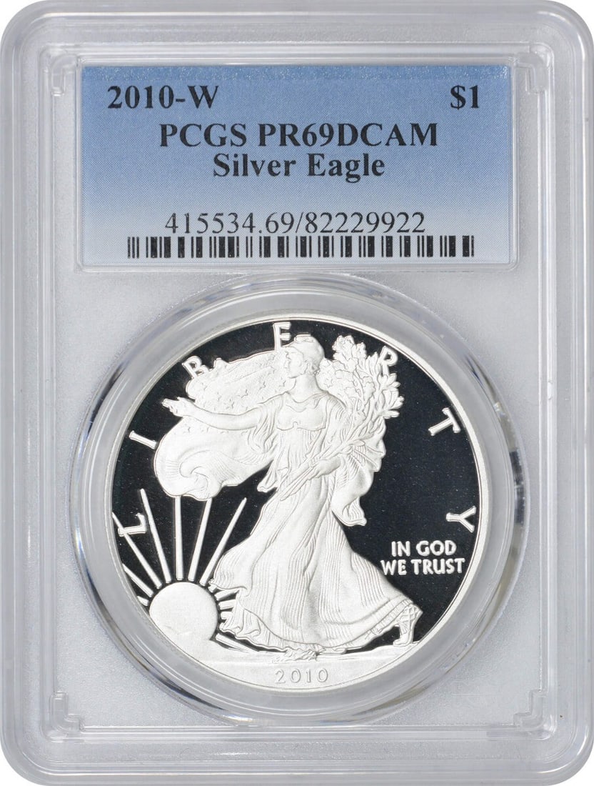 Cameo 2010-W American Silver Eagle Dollar PR69DCAM PCGS Proof 69 Deep (1 of 1)