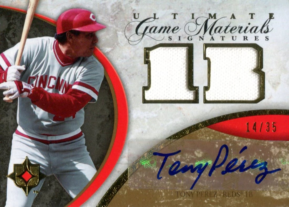 Jersey Tony Perez Autographed 2006 Upper Deck Ultimate Collection Game Materials (1 of 1)