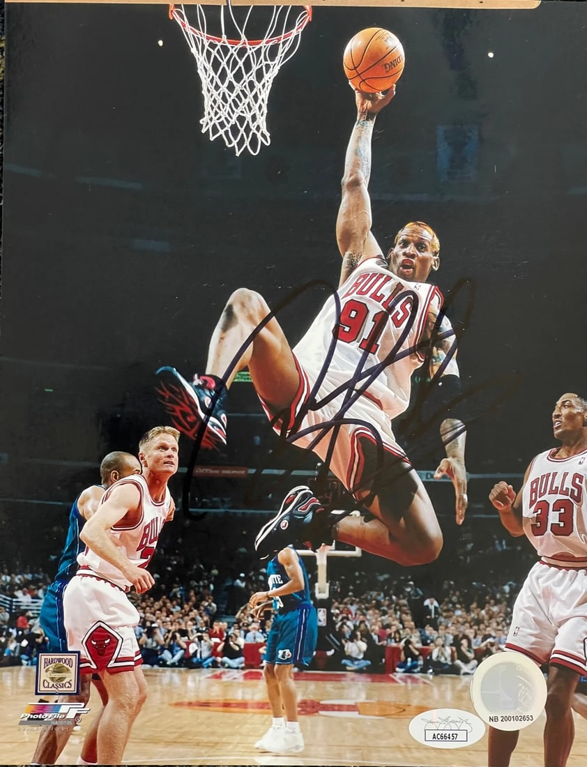 (JSA) Dennis Rodman Autographed 8x10 Photo (1 of 1)