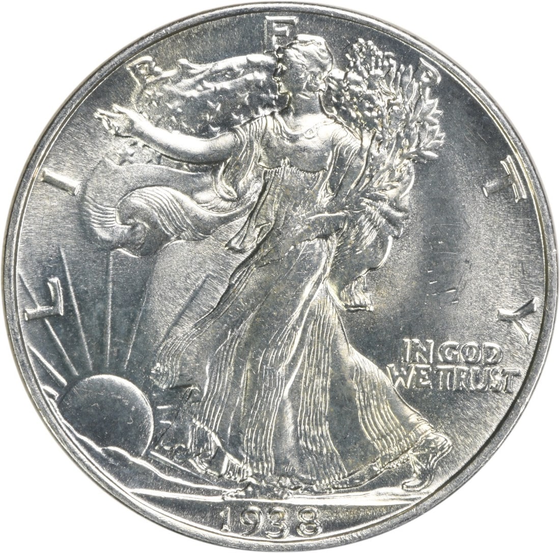 Uncertified 1937 Walking Liberty Silver Half Dollar Choice BU (1 of 2)