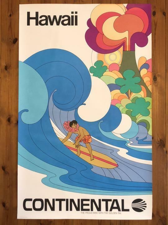 Surfer 70's Real Original Continental Airlines Hawaii Peter Max Poster: Surfer 70's Real Original Continental Airlines Hawaii Peter Max Poster This listing features Surfer 70's Real Original Continental Airlines Hawaii Peter Max Poster. Item specifics are provided below.