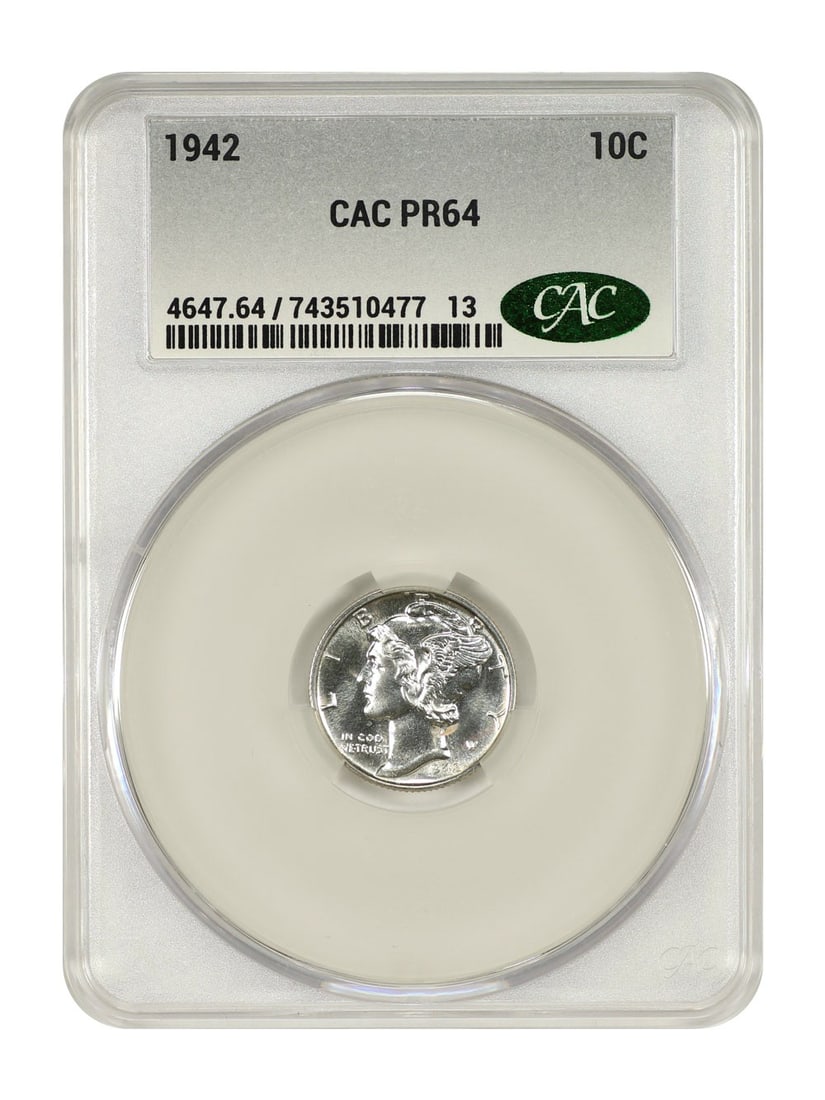 Mercury Dime - 1942 10C CACG PR64 (1 of 4)