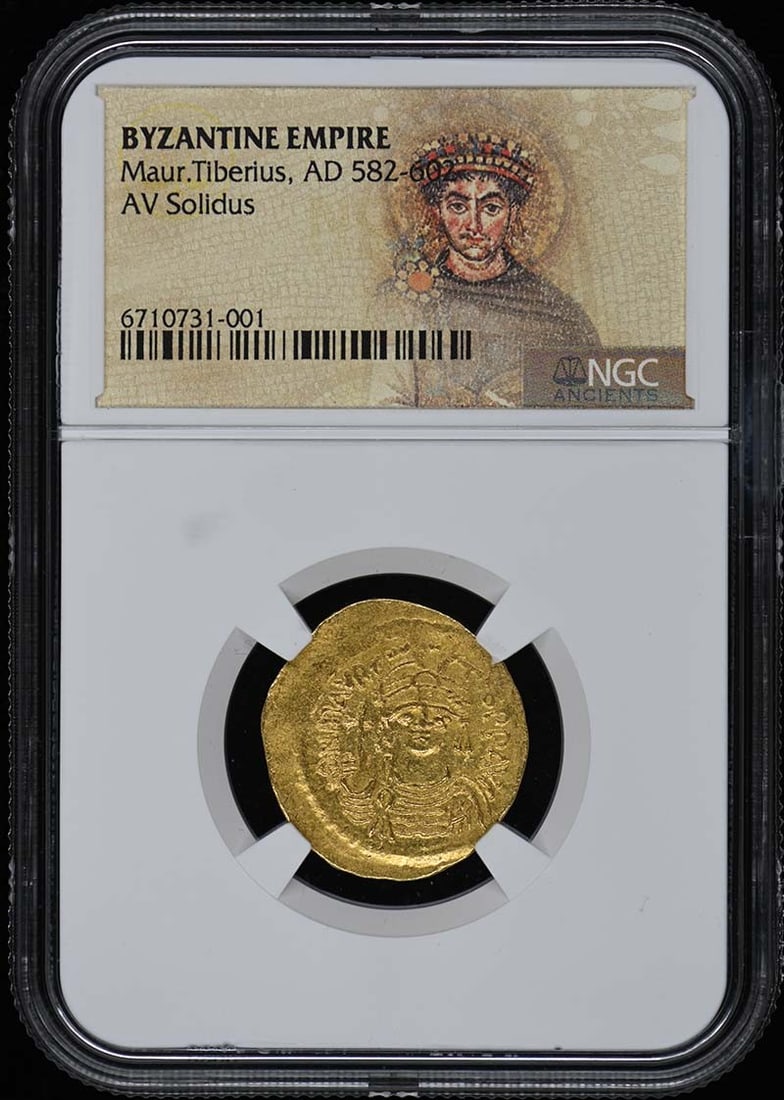 NGC AD 582-602 Maur.Tiberius BYZANTINE EMPIRE AV Solidus (1 of 3)